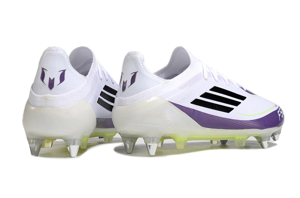 Chuteira Adidas F50 X Campo SG - Branco/Roxo/Preto