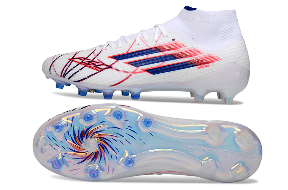 Chuteira Adidas F50 Elite Mid Campo - Branco/Vermelho