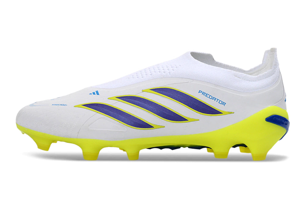 Chuteira Adidas Predator Laceless 26 Elite FG - Branco/Amarelo