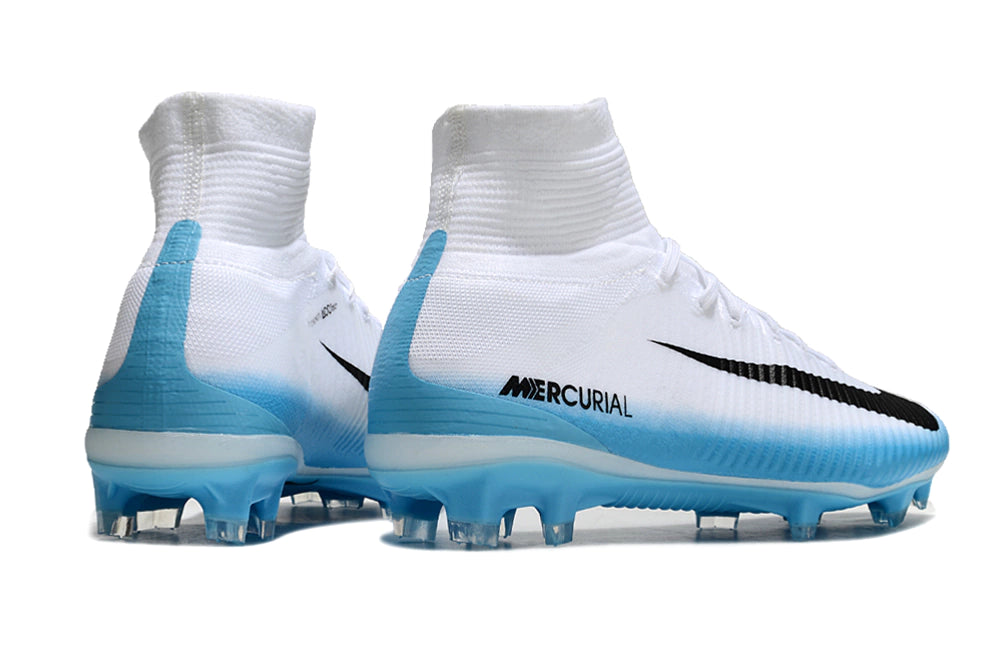 Chuteira Nike Mercurial Superfly 5 Elite Campo - Azul/Branco
