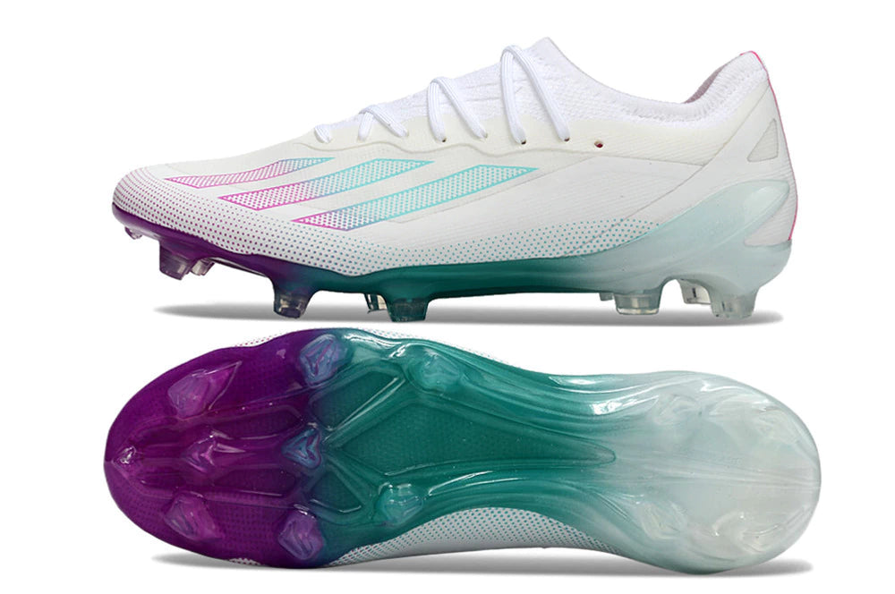 Chuteira Adidas X CrazyFast.1 FG - Brando/Azul/Roxo