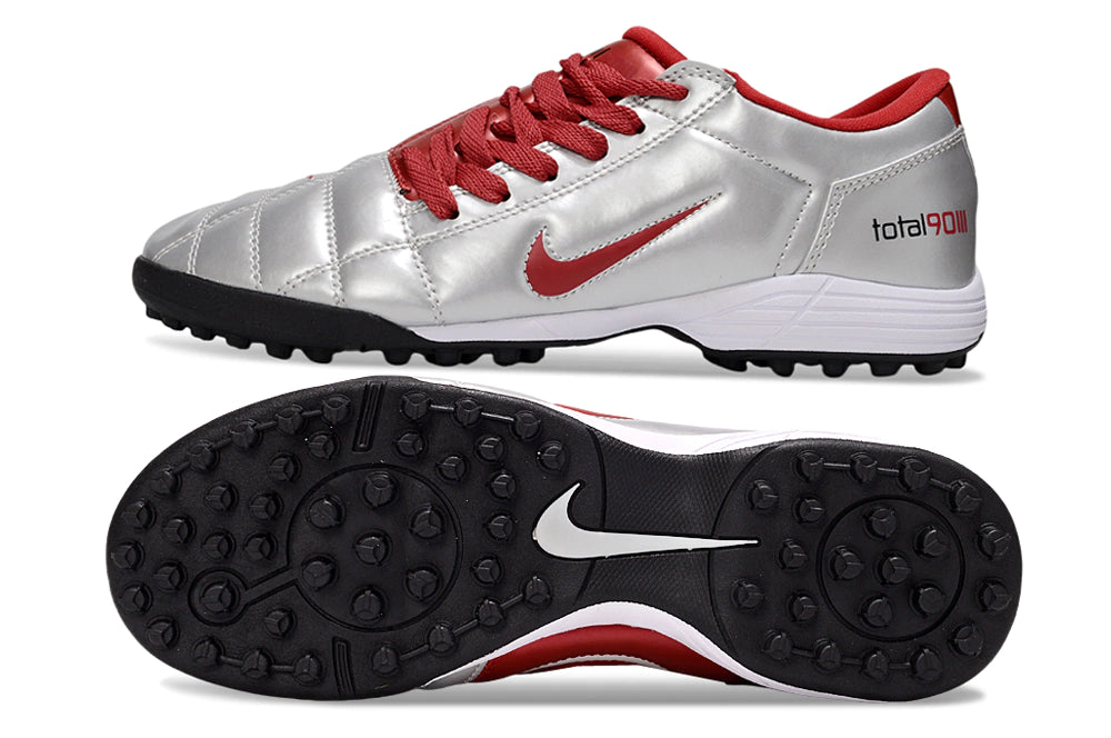 Chuteira Nike Total 90 Society - Prata/Vermelho