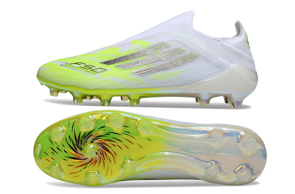 Chuteira Adidas F50 X Laceless Campo -Branco/Verde