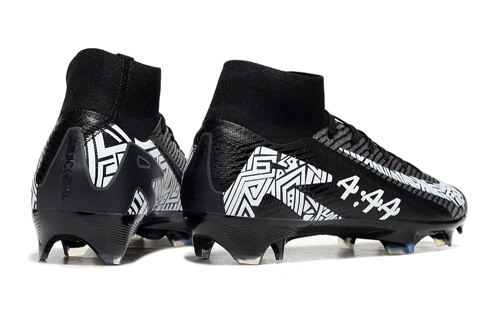 Chuteira Nike Air Zoom Mercurial Superfly 10 Elite Campo - Preto/Branco