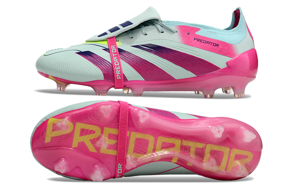 Chuteira Adidas Predstrike Elite Campo - Verde/Rosa