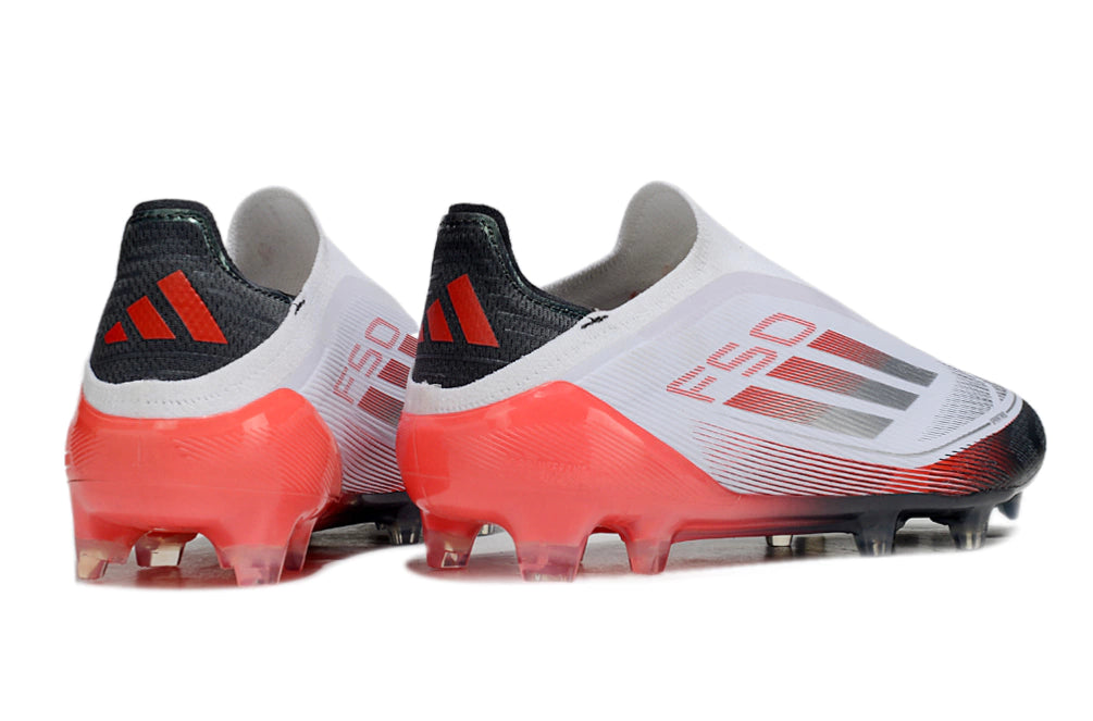 Chuteira Adidas F50 X Laceless Campo - Cinza - Branco/Preto