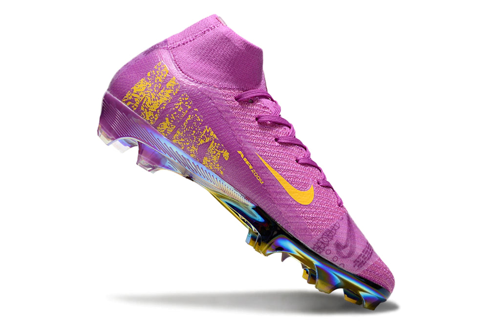 Chuteira Nike Air Zoom Mercurial Superfly 10 Elite Campo - Roxo/Laranja