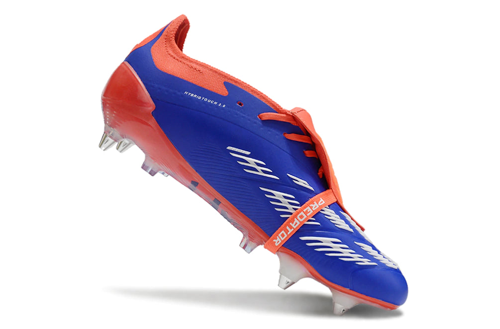 Chuteira Adidas Predator Elite Tongue SG - Azul/Vermelho/Branco