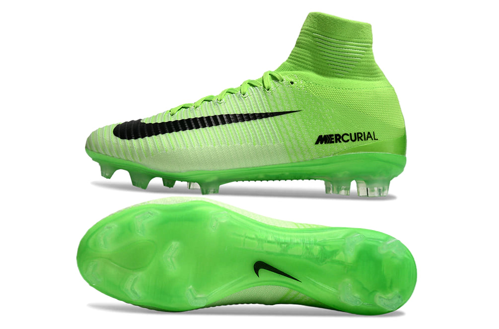 Chuteira Nike Mercurial Superfly 5 Elite Campo - Verde/Preto