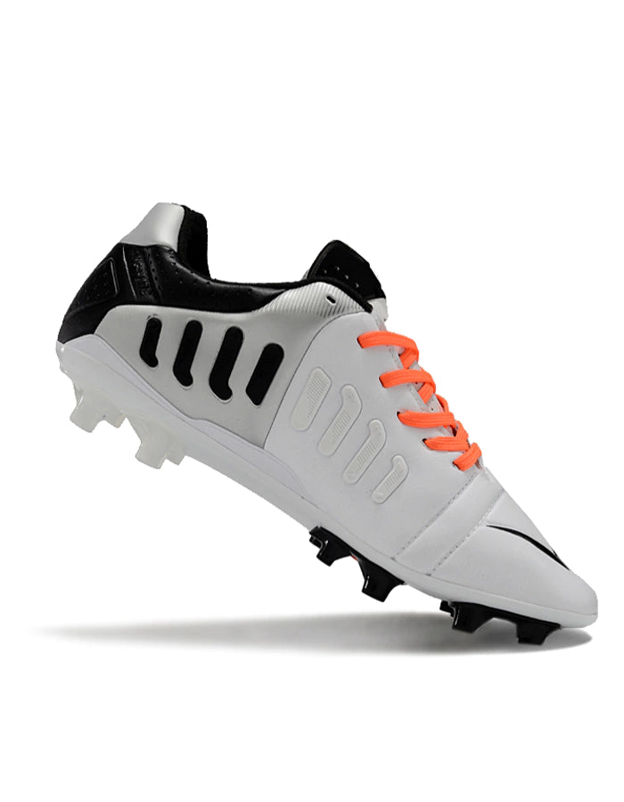 Chuteira Nike Tiempo CTR360 Maestri 3 Campo FG - Branco/Prata/Laranja/Preto
