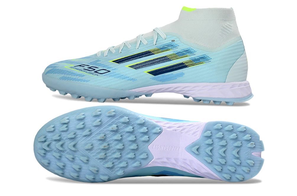 Chuteira Adidas F50 League Botinha Society - Azul