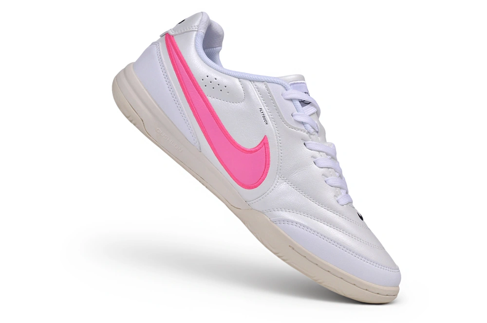 Chuteira Nike Tiempo Street Gato IC - Branco/Rosa