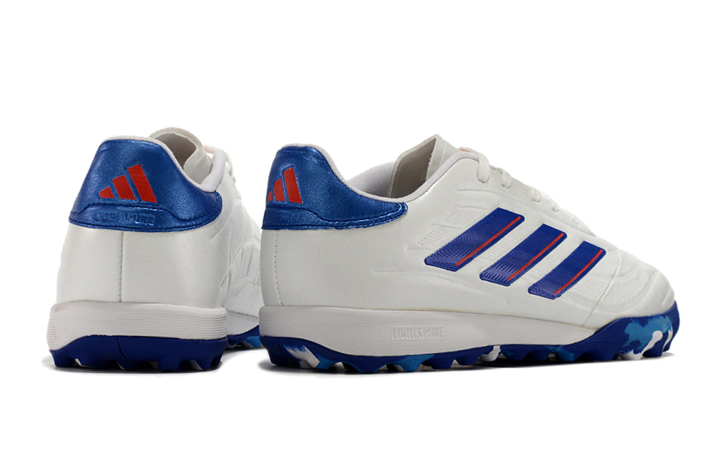 Chuteira Adidas Copa Pure.1 Society - Branco/Azul Escuro/Azul