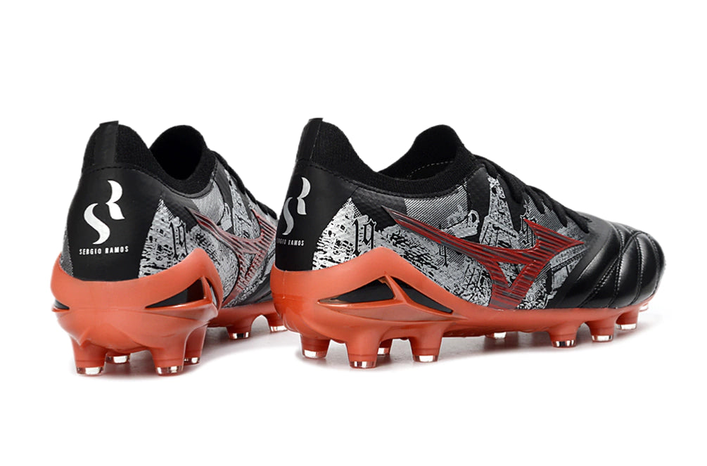 Chuteira Mizuno Morelia Neo 4 Campo - Preto/Vermelho