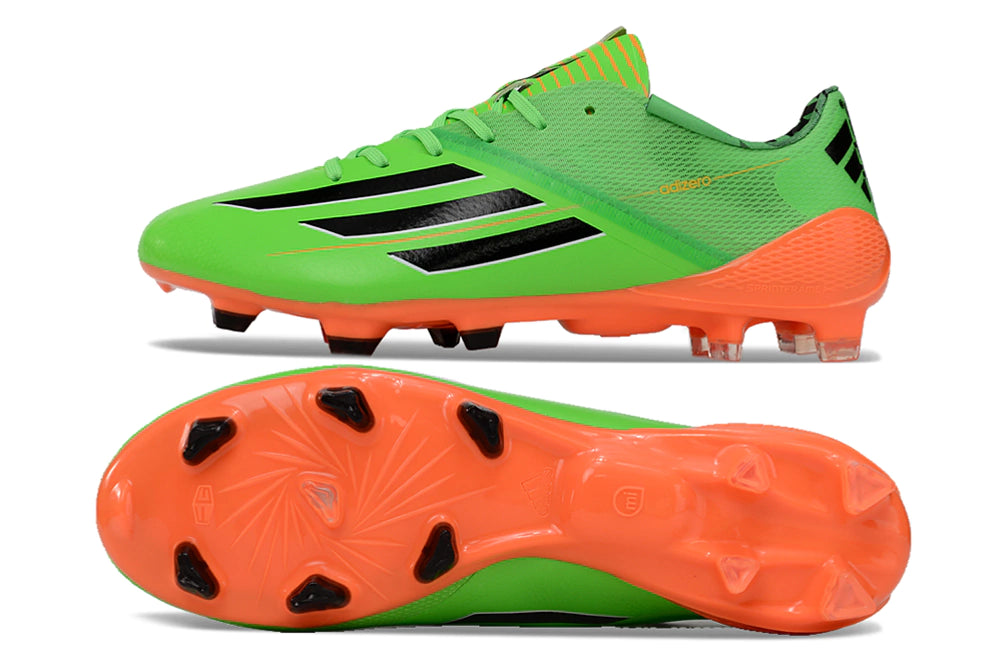 Chuteira Adidas F50 X Campo - Verde/Laranja