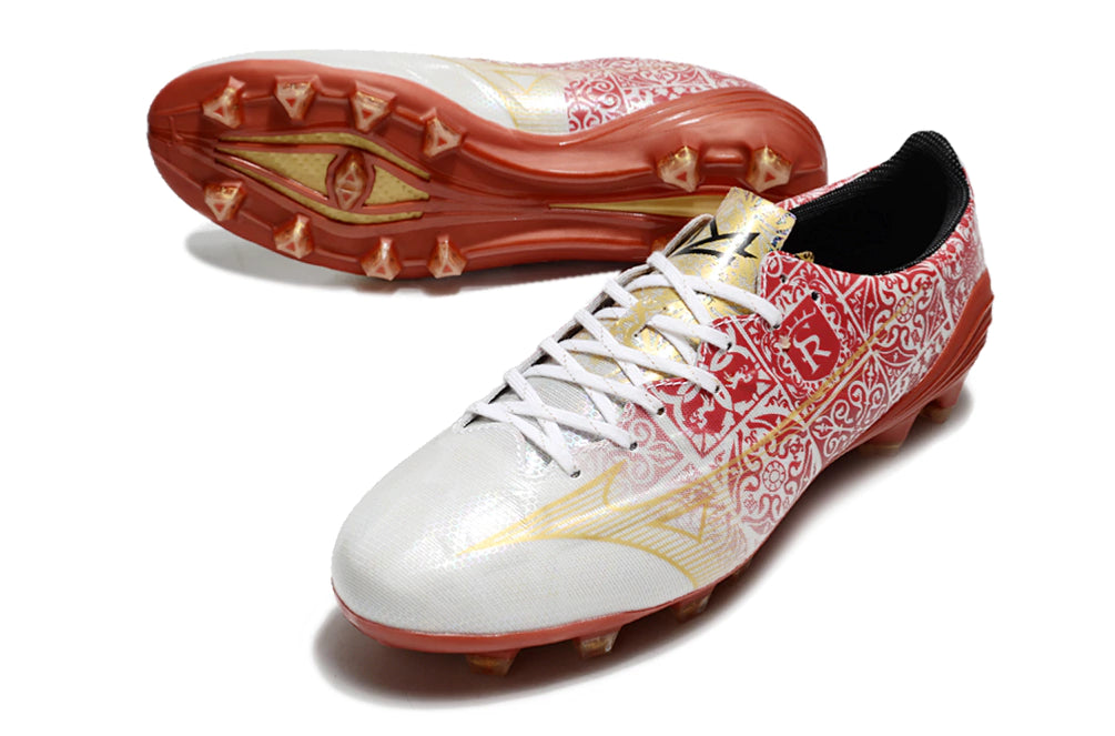 Chuteira Mizuno Alpha Japan FG - Vermelho/Branco