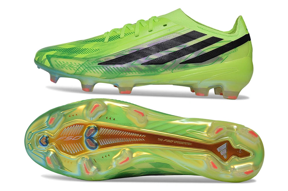 Chuteira Adidas F50 Hyperfast Eltie FG - Verde