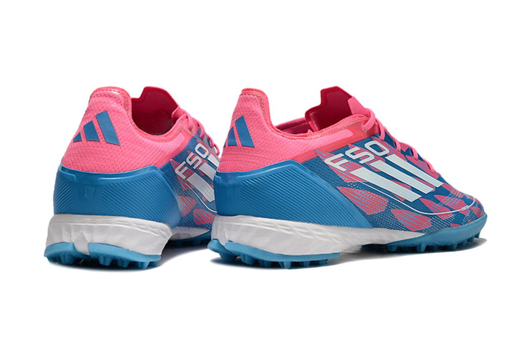 Chuteira Adidas X F50 Elite Society - Azul/Rosa/Branco