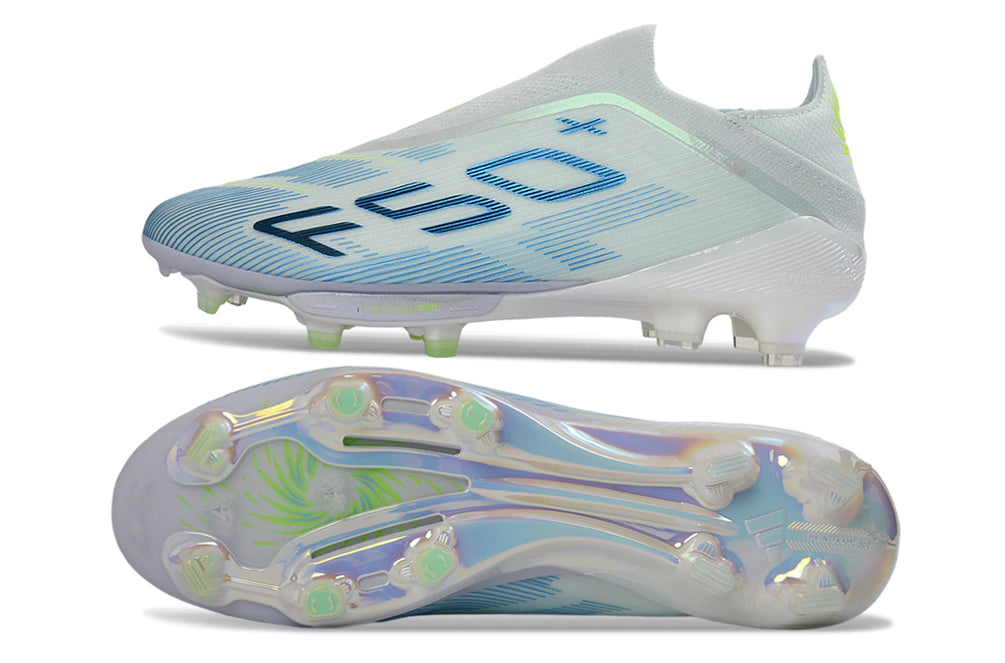 Chuteira Adidas F50+ Elite Campo - Branco/Azul