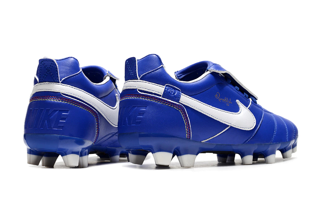 Chuteira Nike Tiempo Legend 10R Elite Campo - Azul/Branco