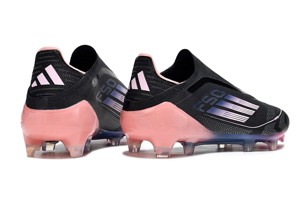 Chuteira Adidas F50 X Laceless Campo - Rosa/Preto