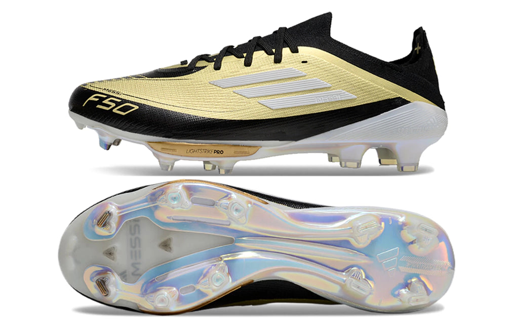 Chuteira Adidas F50.1 Elite Campo - Preto/Dourado