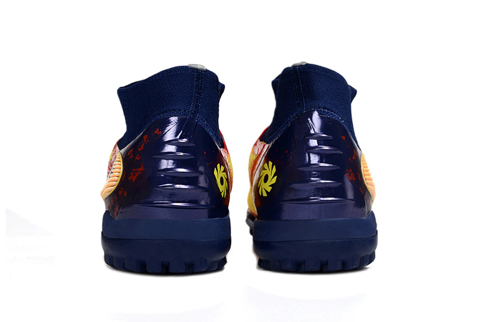 Chuteira Nike Phantom ReactX 6 Pro Botinha Society TF - Azul/Laranja