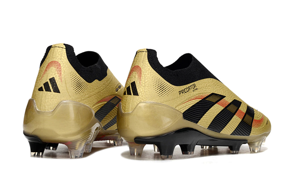 Chuteira Adidas Predator Elite 25 Laceless Campo - Dourado