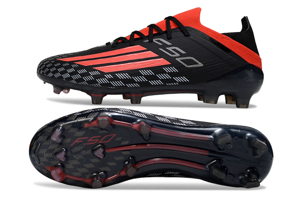 Chuteira Adidas F50 X Campo - Preto/Vermelho