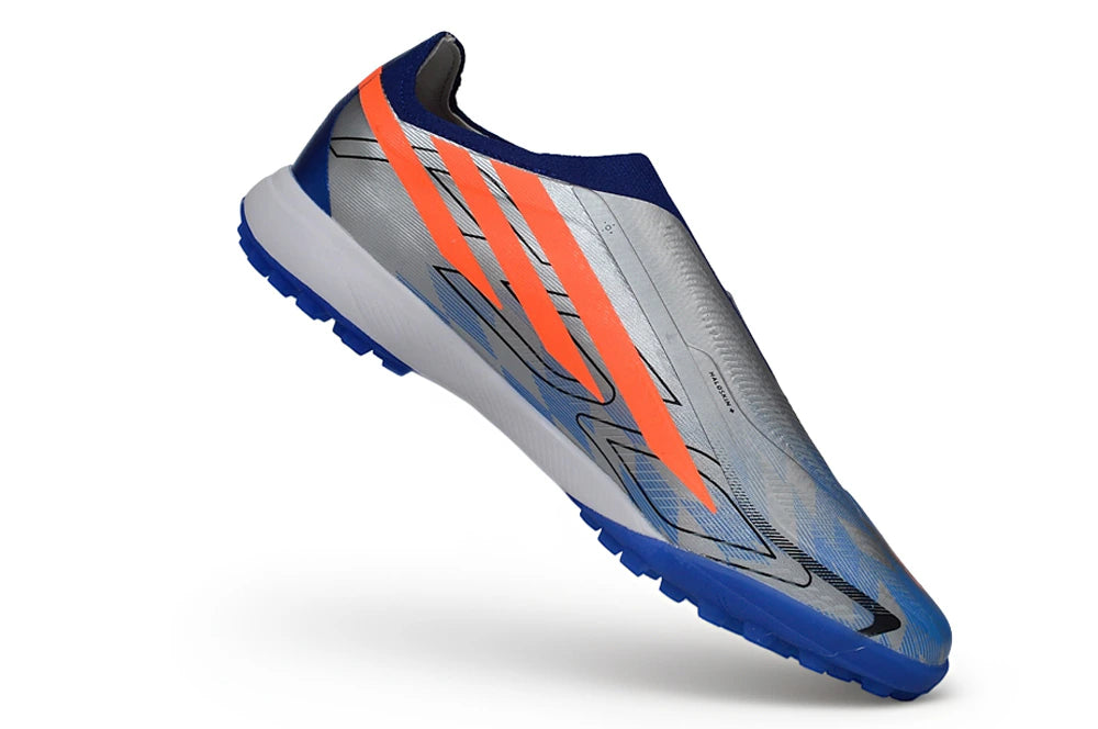 Chuteira Adidas F50 Hyperfast Laceless TF - Prata