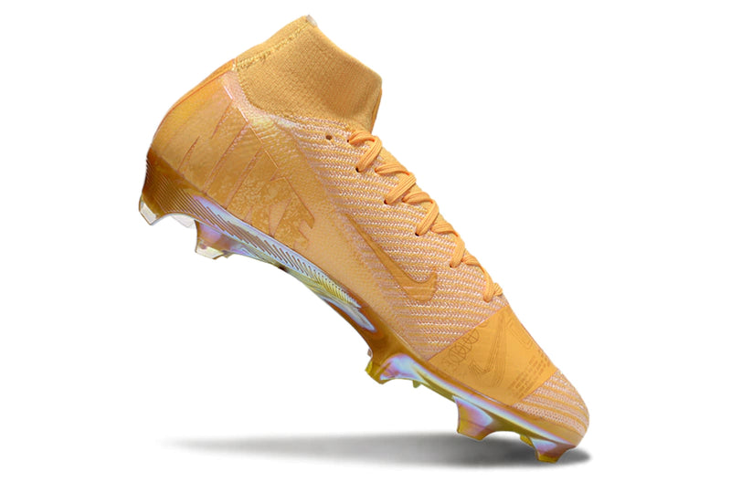 Chuteira Nike Air Zoom Mercurial Superfly 10 Elite Campo - Dourado