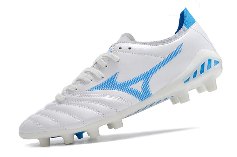 Chuteira Mizuno Morelia Neo 3 Campo FG - Branco/Azul