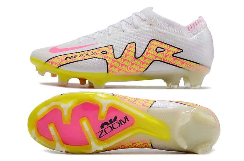 Chuteira Nike Air Zoom Mercurial Vapor 15 Elite FG - Branco/Amarelo