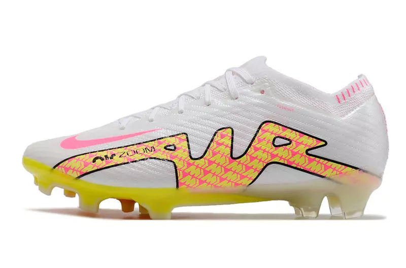 Chuteira Nike Air Zoom Mercurial Vapor 15 Elite FG - Branco/Amarelo