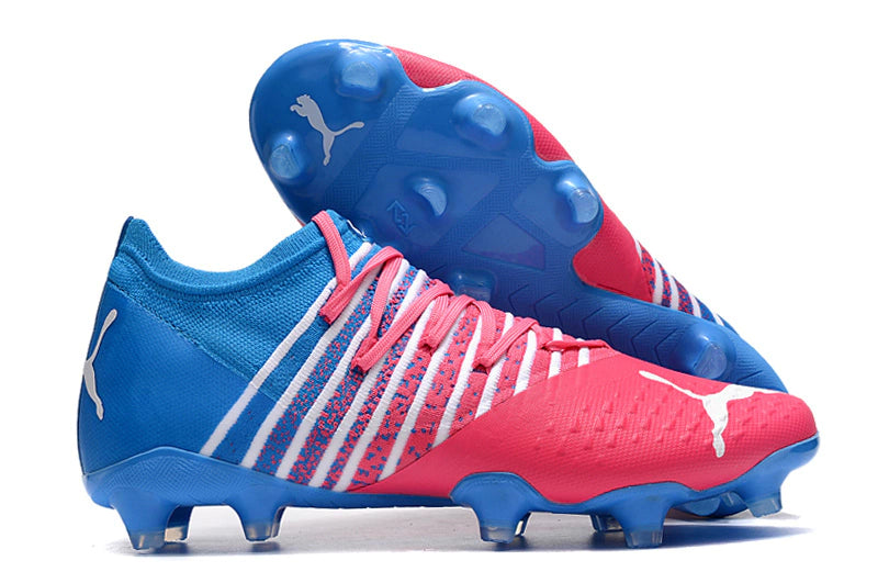 Chuteira Puma Future Z 1.3 Campo FG/AG - Rosa/Azul