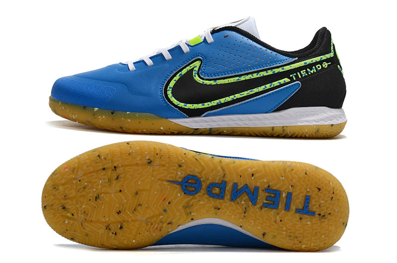 Chuteira Nike React Tiempo Legend 9 Pro Futsal IC - Azul/Preto/Branco