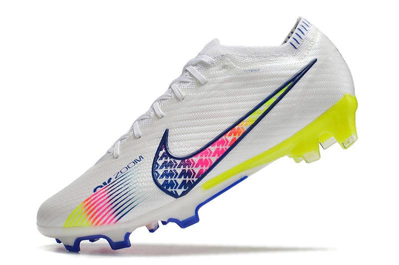 Chuteira Nike Air Zoom Mercurial Vapor 15 Elite FG - Branco/Rosa/Amarelo