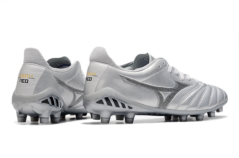 Chuteira Mizuno Morelia Neo 3 Campo FG - Prata