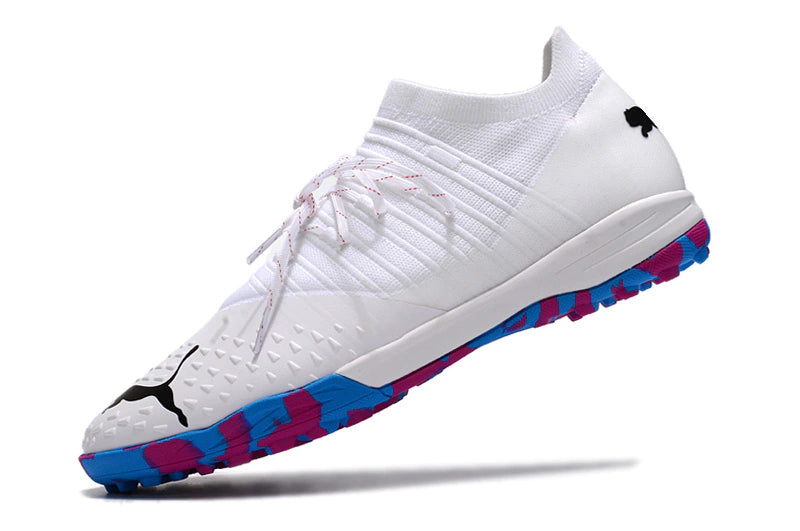 Chuteira Puma Future Z 1.4 Pro Cage Society - Branco/Colors