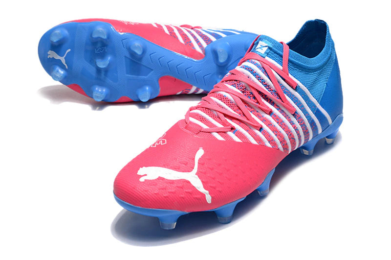 Chuteira Puma Future Z 1.3 Campo FG/AG - Rosa/Azul
