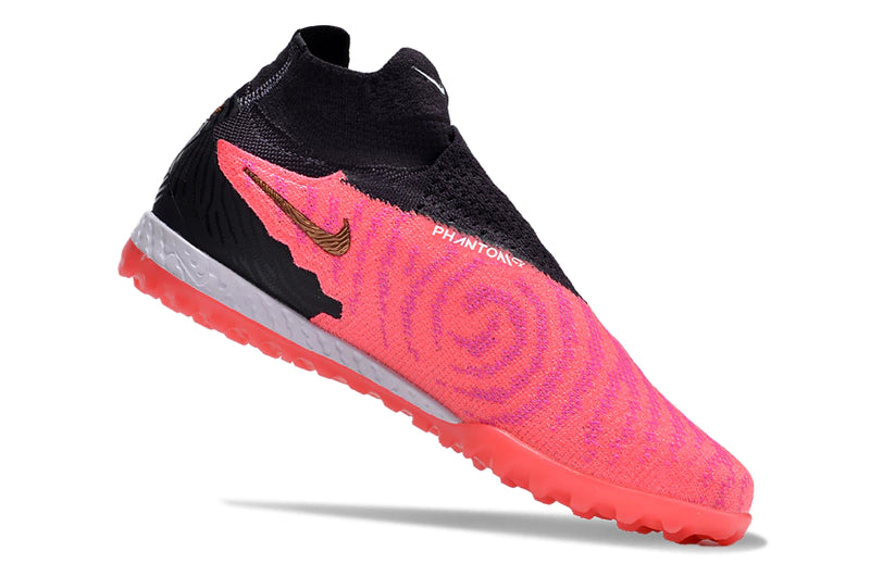 Chuteira Nike Phantom GX DF Society TF - Rosa/Branco