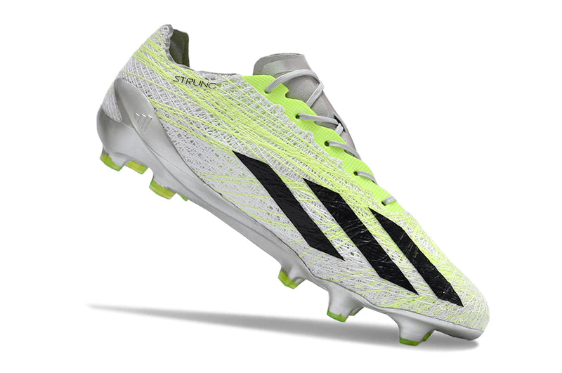 Chuteira Adidas X CrazyFast+ Strung FG - Cinza/Verde
