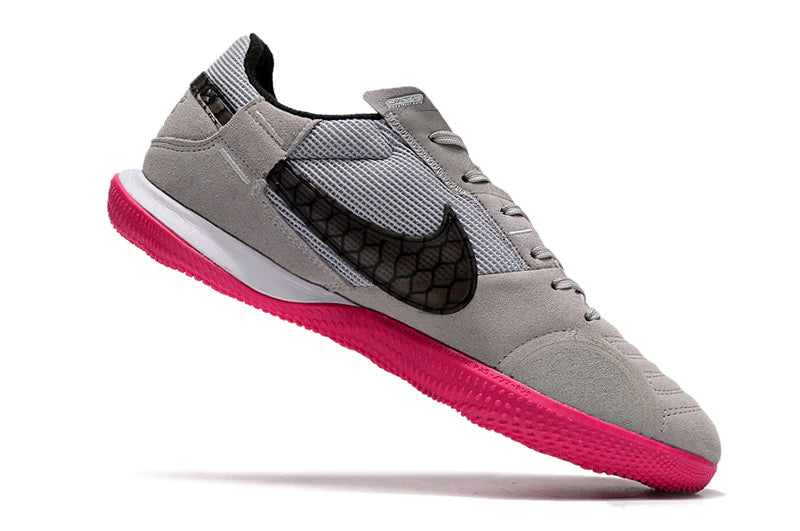 Chuteira Nike Street Gato Futsal IC - Cinza/Rosa