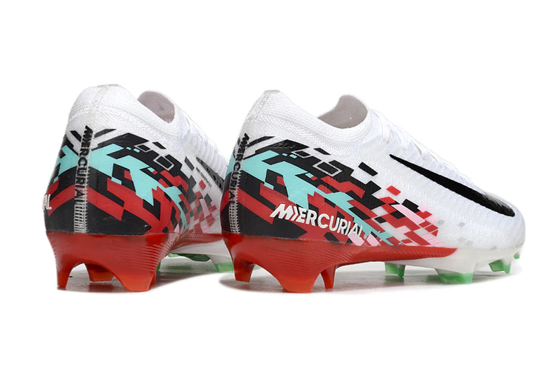 Chuteira Nike Air Zoom Mercurial Vapor 16 Elite FG - Branco/Vermelho