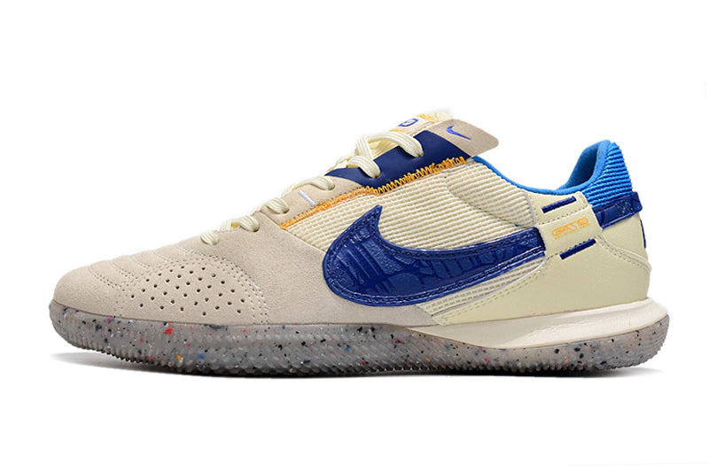 Chuteira Nike Street Gato Futsal IC - Bege/Azul