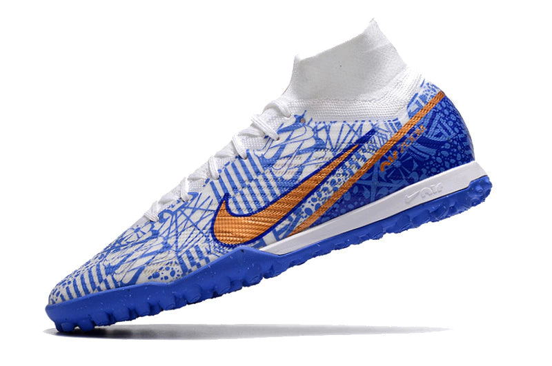 Chuteira Nike Mercurial Superfly 9 Elite Society - CR7 Azul/Branco
