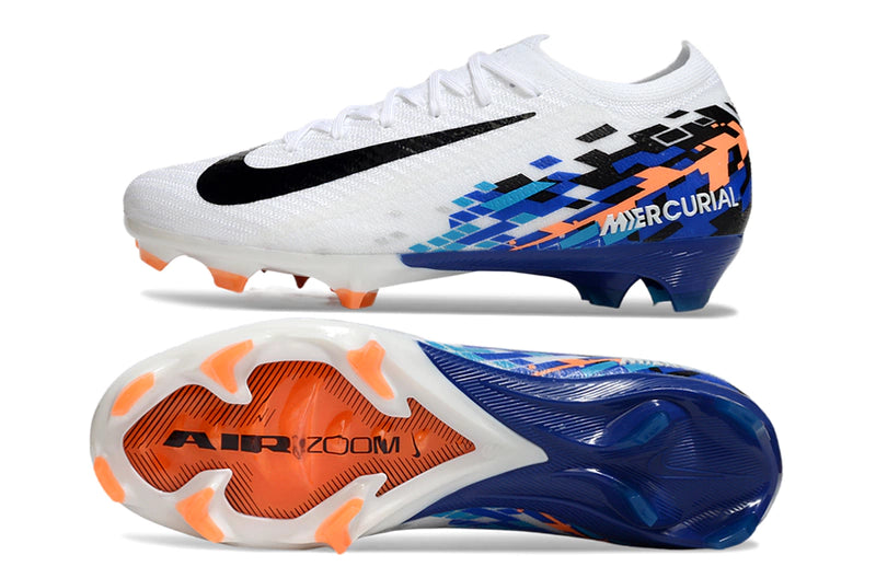 Chuteira Nike Air Zoom Mercurial Vapor 16 Elite FG - Branco/Azul