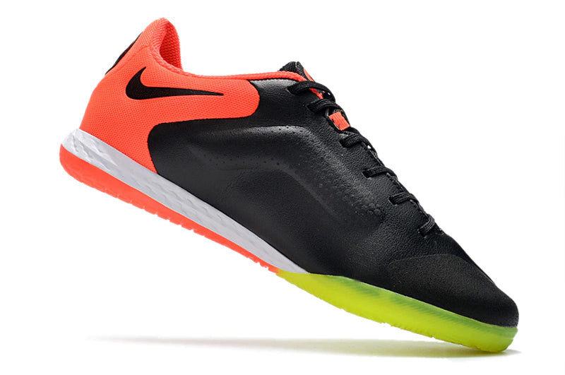 Chuteira Nike React Tiempo Legend 9 Pro Futsal IC - Preto/Laranja/Amarelo