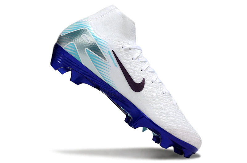 Chuteira Nike Mercurial Superfly 10 Elite Campo - Branco/Azul