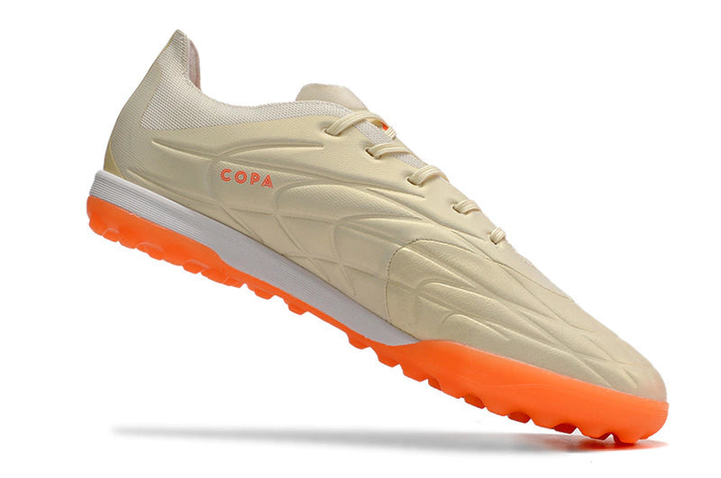 Chuteira Adidas Copa Pure.1 Society - Bege/Laranja